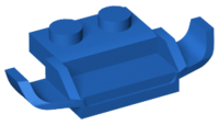 Grille / Spoiler with 1 x 2 Plate, 2 x 2 Anti-studs (Racers Car) in Blue