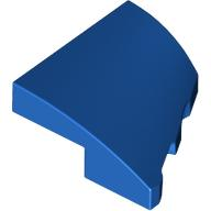 Brick Wedged, Curved 2 x 2 with Stud Notch Left in Blue