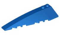 Brick Wedged, Curved 10 x 3 Left in Blue