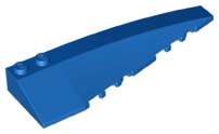 Brick Wedged, Curved 10 x 3 Right in Blue