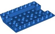 Brick Sloped Inverted 45° 6 x 8 Double with Pin Holes on Sides in Blue