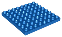 Duplo Plate 8 x 8 in Blue