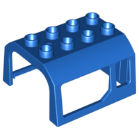 Duplo Train Locomotive Cabin Roof 2 x 4 Studs in Blue