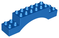 Duplo Brick 2 x 10 x 2 Arch in Blue
