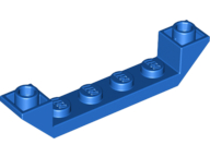 Brick Sloped Inverted 45° 6 x 1 Double with 1 x 4 Recessed in Blue