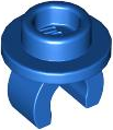 Plate Special Round 1 x 1 with Hollow Stud and Underside Clip in Blue