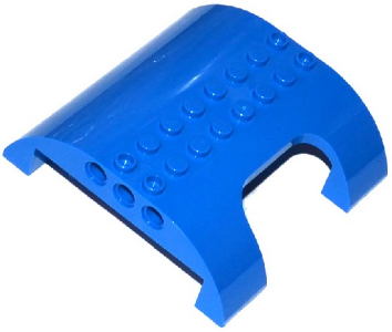 Slope, Curved 8 x 8 x 2 Double with Cutout in Blue