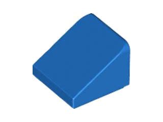Brick Sloped 30° 1 x 1 x 2/3 (Cheese Slope) in Blue