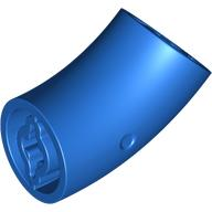 Brick Round 2 x 2 D. Tube with 45° Elbow and Axle Holes (Crossholes) at Each End [LONG] in Blue