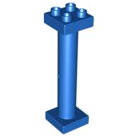 Duplo Support Column 2 x 2 x 6 Round with Open Latticed Back in Blue