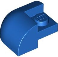 Brick Round, Curved 2 x 2 x 1, Corner in Blue
