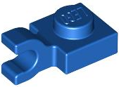 Plate Special 1 x 1 with Clip Horizontal [Thick U Clip] in Blue