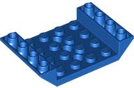 Brick Sloped Inverted 45° 6 x 4 Double with 4 x 4 Recessed and 3 Holes in Blue