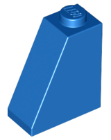 Brick Sloped 65° 2 x 1 x 2 in Blue