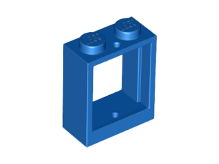 Window 1 x 2 x 2 Flat Front in Blue
