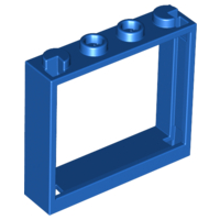 Window 1 x 4 x 3 without Shutter Tabs in Blue