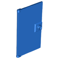 Door 1 x 4 x 6 Smooth with Chamfered Handle Plinth in Blue