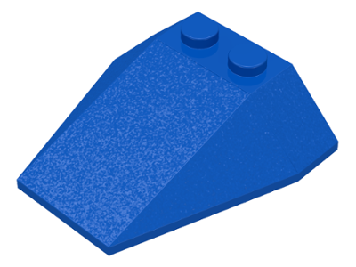 Brick Wedged, Sloped 4 x 4 Triple, No Stud Notches in Blue