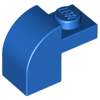 Brick Curved 1 x 2 x 1 1/3 with Curved Top in Blue