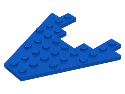 Wedge Plate 8 x 8 with 3 x 4 Cutout in Blue