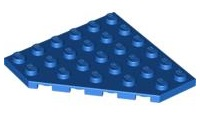 Wedge Plate 6 x 6 Cut Corner in Blue
