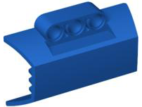 Technic Engine Block Half / Side Intake Panel in Blue