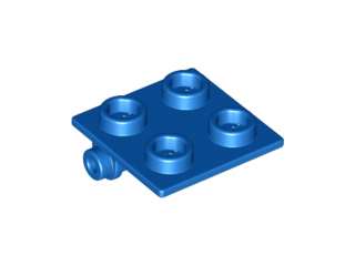 Hinge Brick 2 x 2 Top Plate Thin in Blue