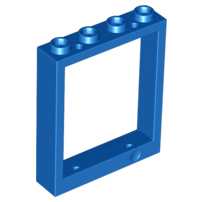 Door Frame 1 x 4 x 4, Holes (Lift) in Blue