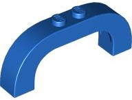 Brick Arch 1 x 6 x 2 Curved Top in Blue