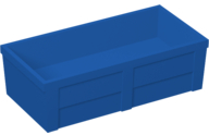 Duplo Container Box 2 x 4 (Horse Trough New Style) in Blue