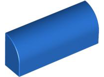 Brick Curved 1 x 4 x 1 1/3 No Studs, Lowered Inside Support in Blue