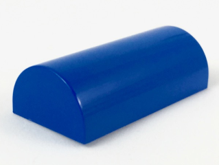 Brick Curved 2 x 4 Double, No Studs, without Groove in Blue