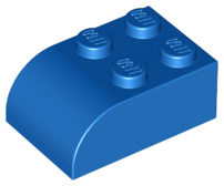 Brick Curved 2 x 3 in Blue