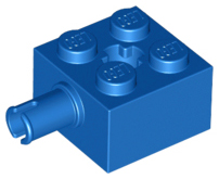 Brick Special 2 x 2 with Pin and Axle Hole in Blue