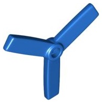 Duplo Rotor 3 Blade for Small Helicopter Body (Propeller) in Blue