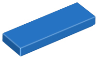 Tile 1 x 3 in Blue