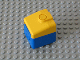 Duplo Train Cabin End with Yellow Top in Blue