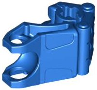 Large Figure Hand, Fist with Axle Hole, 3 Fingers in Blue