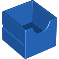 Duplo Drawer 2 x 2 with Semicircle Cutout in Blue