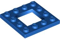 Plate Special 4 x 4 with 2 x 2 Opening in Blue