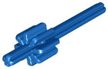 Duplo Technic Axle 5L with Paddle Wheel Gear 8 Tooth in Blue