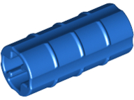 Technic Axle Connector Ridged [with x Hole x Orientation] in Blue