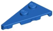 Wedge Plate 2 x 4 27° Left in Blue