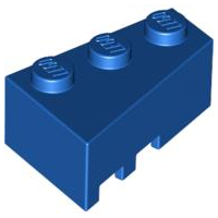 Brick Wedged, Angled 3 x 2 Right in Blue