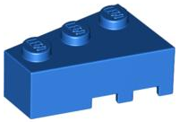 Brick Wedged, Angled 3 x 2 Left in Blue