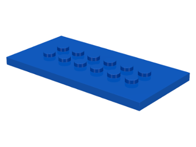 Plate Special 4 x 8 with Studs in Centre in Blue