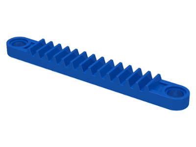 Technic Gear Rack 1 x 8 with Holes in Blue
