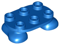 Feet, 2 x 3 x 2/3 with 6 Studs on Top in Blue