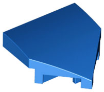 Brick Wedged, Curved 2 x 2 with Stud Notches in Blue