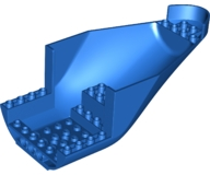 Aircraft Fuselage Curved Aft Section 8 x 16 x 6 Bottom in Blue
